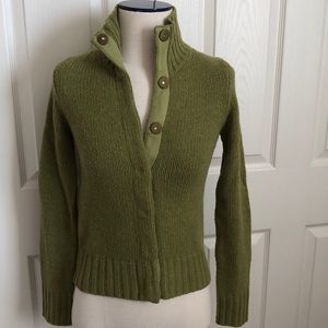 J.crew funnel neck snap closure cardigan